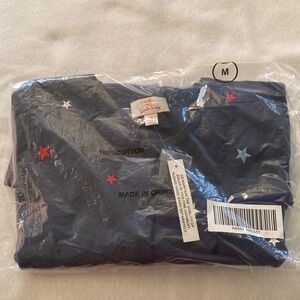 Quacker Factory Navy Top with Star Accents